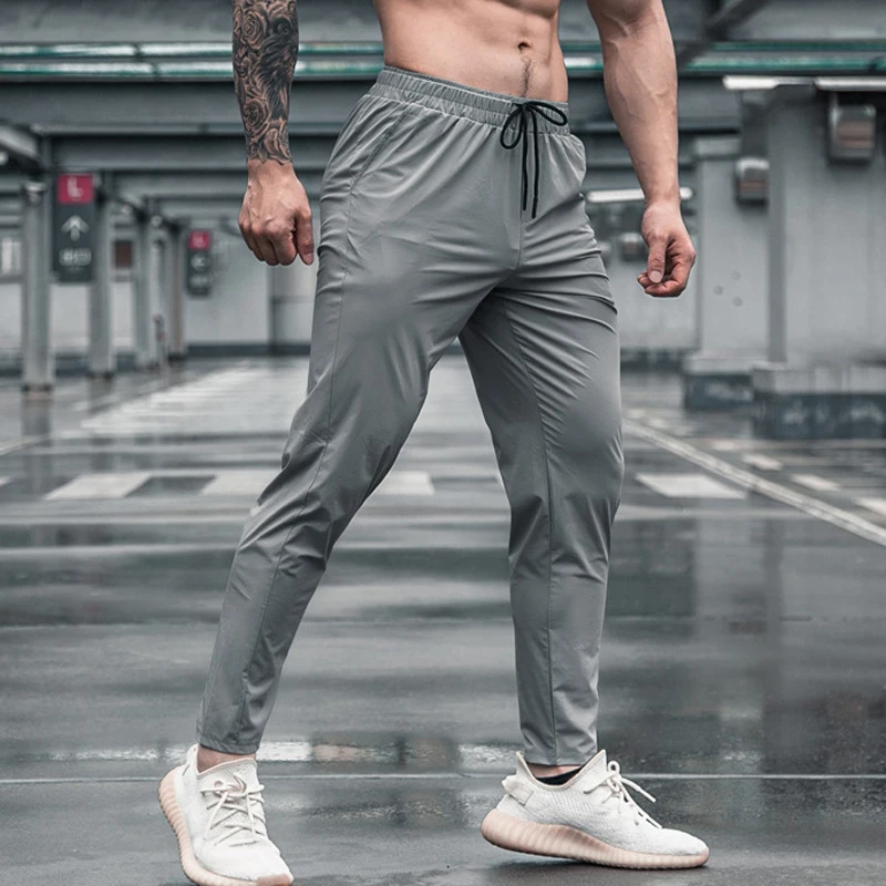 Men Running Fitness Thin Sweatpants Male Casual Outdoor Training Sport Long Pants Jogging Workout Trousers Bodybuilding