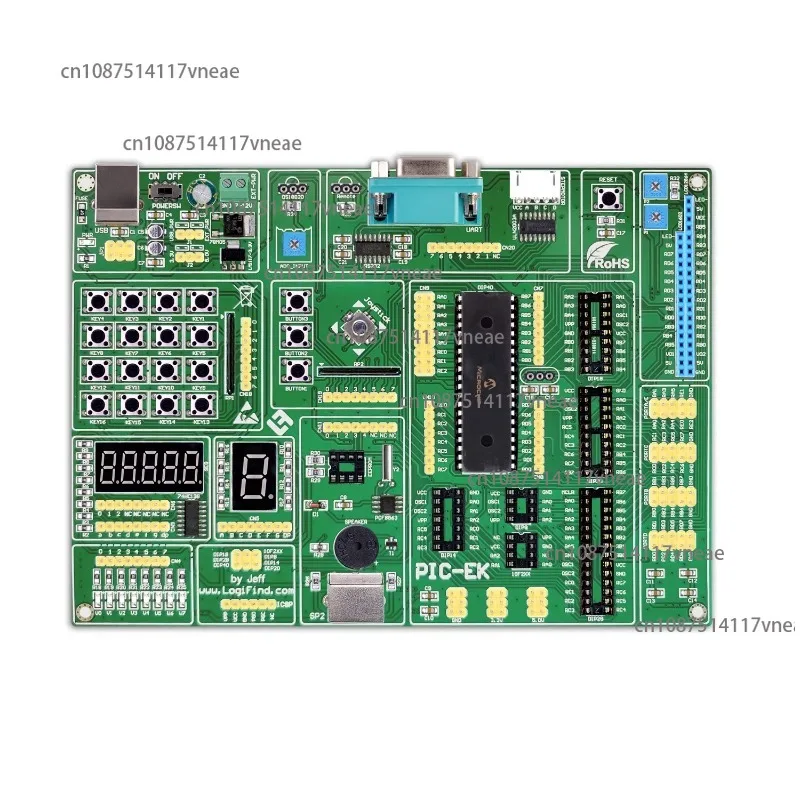 

PIC Microcontroller Learning Development Board PIC-EK with PIC16F887 Microcontroller with Routines supports 8/14/18/20/28/40 pin