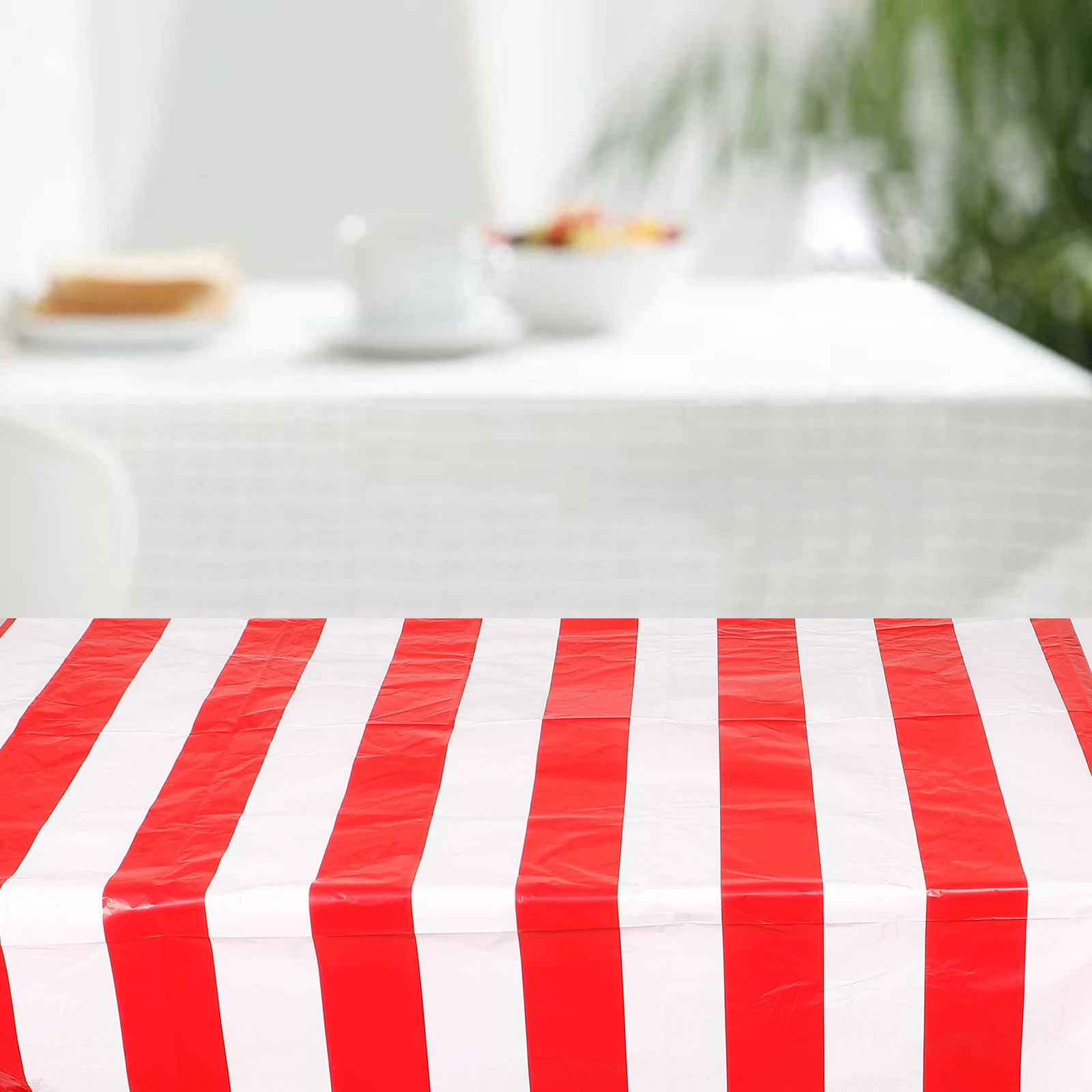

Circus Theme Party Tablecloth Stripe Decorative Cover for Birthday Carnival Reusable Plastic Table Cloth Party Favors