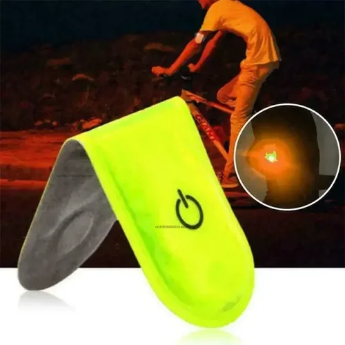 Imagen 2 del producto Luz LED intermitente para correr de noche, alarma de seguridad, Clip de advertencia, luz magnética, lámpara de solapa para bicicleta, accesorios para bicicleta