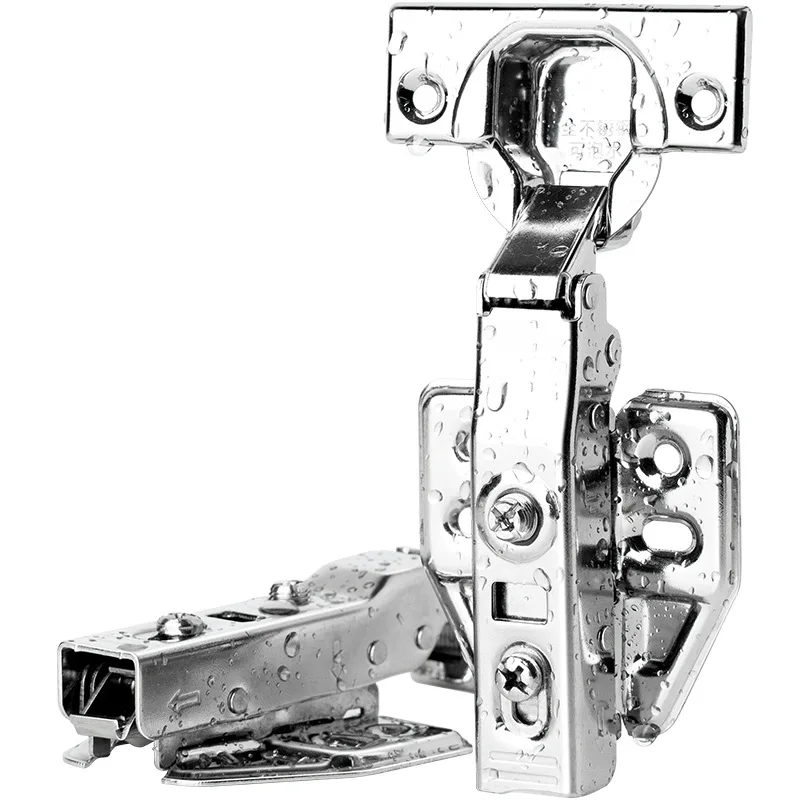 

10Pcs Cupboard Hinges Full/Half Overlay Mute Cabinet Door Hinges Set Cold Rolled Steel Soft Close Hinges 95°-105° Opening Angle