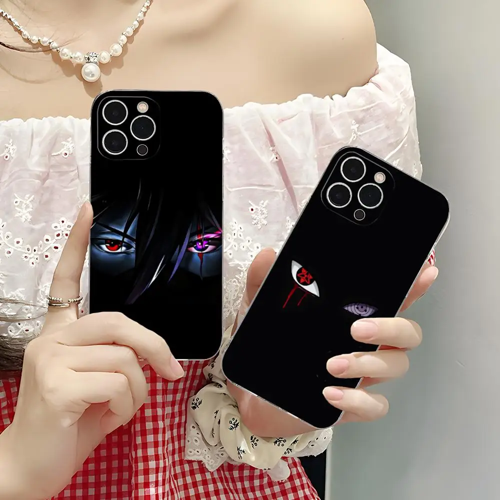 

Чехол для мобильного телефона с изображением аниме-глаза для iPhone 16, 15, 14, 13, 12, 11 X XR XS 8 6 Pro Max Plus, мини-прозрачный цветной защитный роскошный чехол