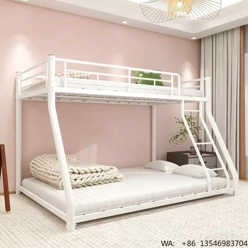 

Durable Portable Minimalist Metal Bed Frame Children's Double Bunk Beds with Stairs for Living Room & Hotel Use