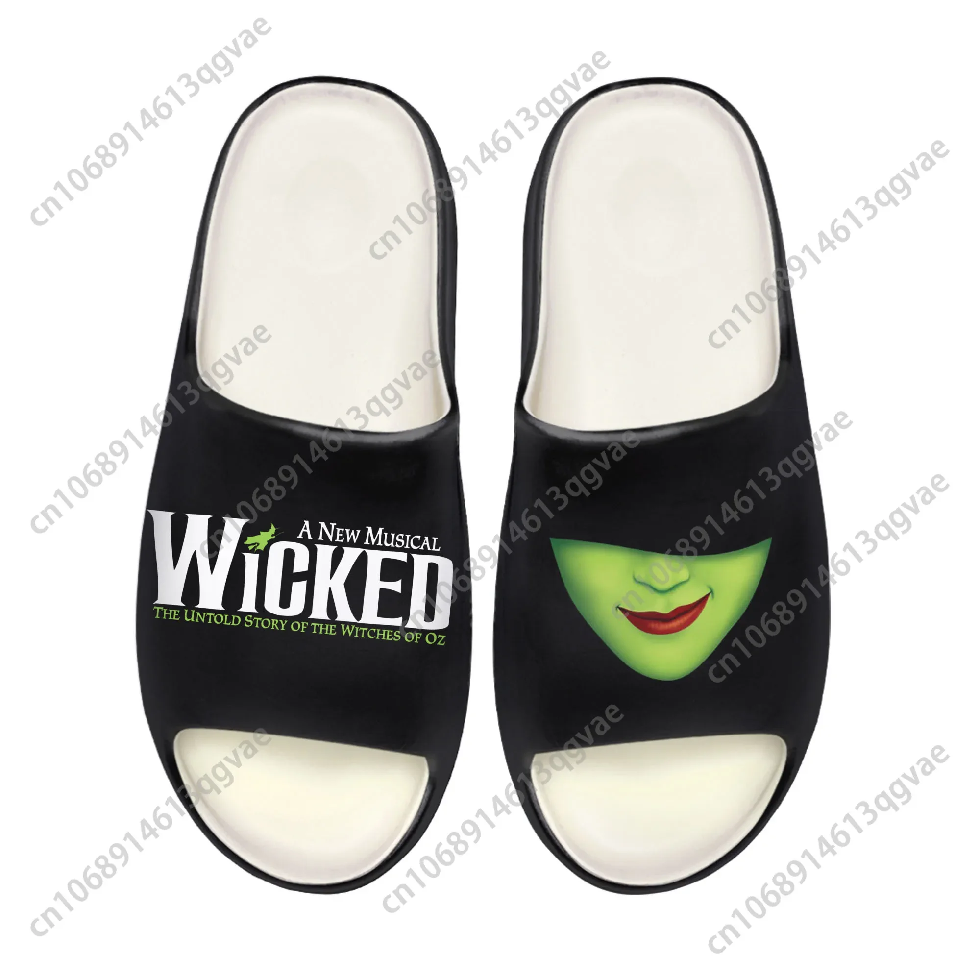 WICKED He Musical Elphaba Wicked Witch Soft Sole Sllipers Home Clogs Step on Shoes Mens Womens Teenager Custom on Shit Sandals