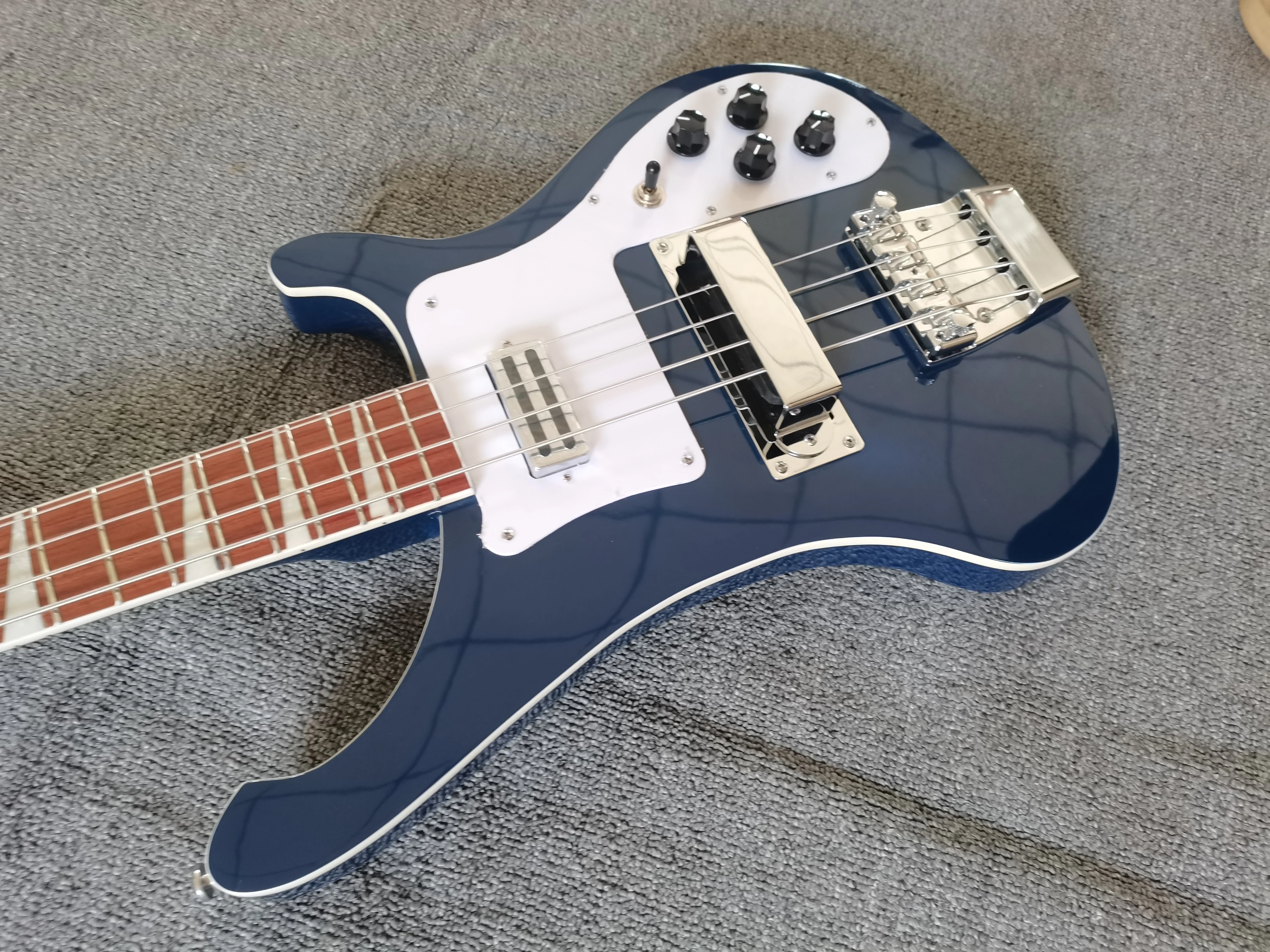 4 string bass, silver parts, rosewood fingerboard, free shipping