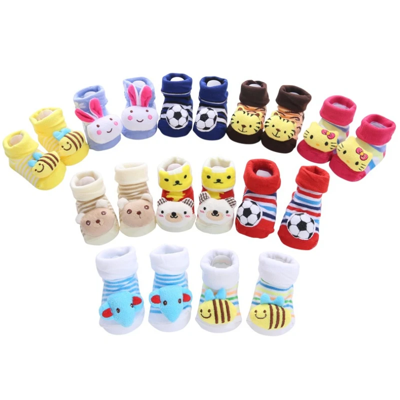 Fall Winter 0-1 Year Old Baby Socks Cute 3D Cartoon Doll Socks Warm Cute Socks Baby Girl Boy Socks