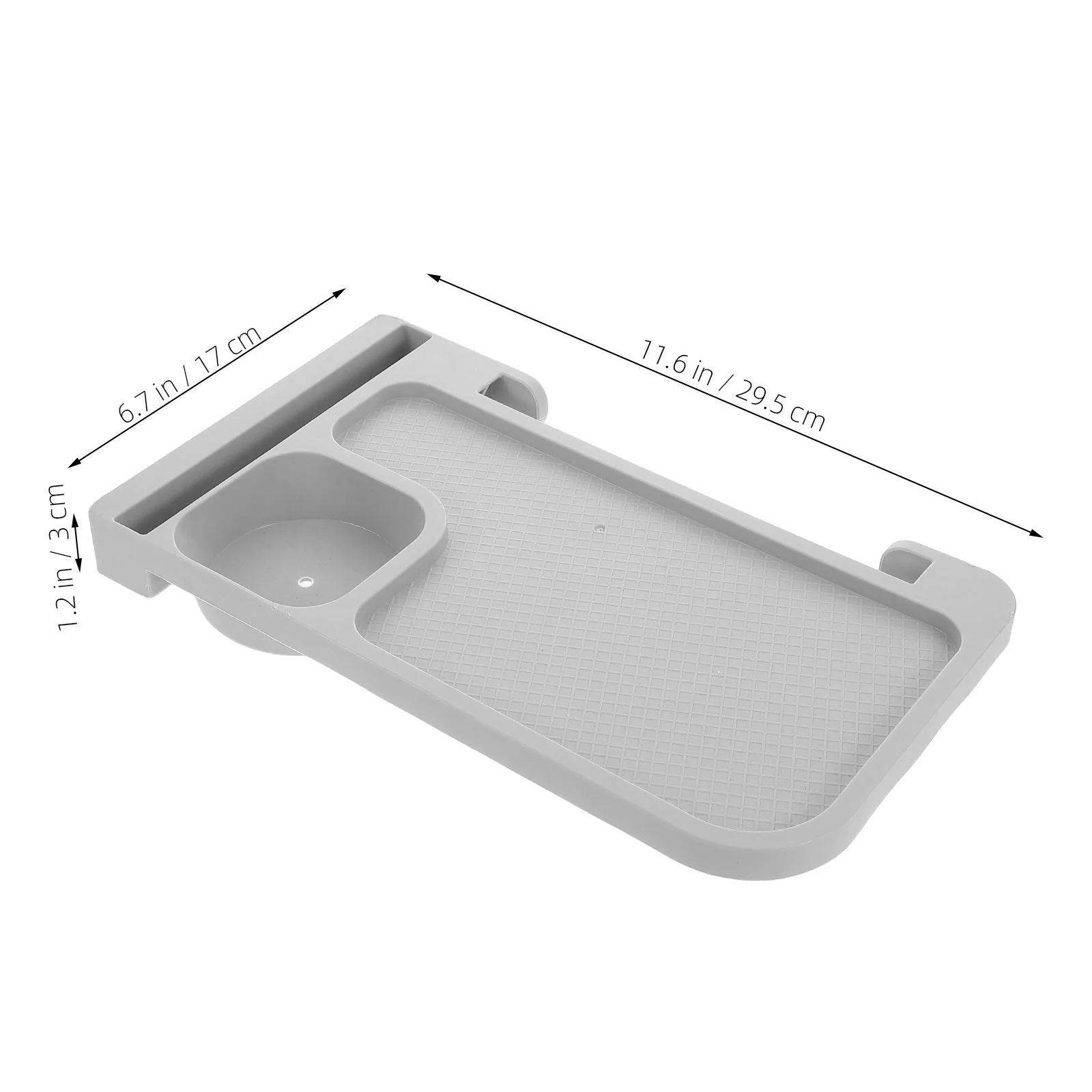 كرسي خارجي مسند ذراع صينية محمولة قابلة للطي على حامل أكواب جانبي منظم تخزين للتخييم وكراسي الحديقة على الشاطئ