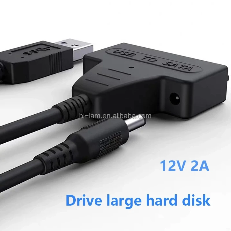 Bên Ngoài SSD HDD CD-ROM Ổ Đĩa Quang SATA 3 USB 3.0 Cáp 12V 2A Adapter Dành Cho máy Tính LAPTOP