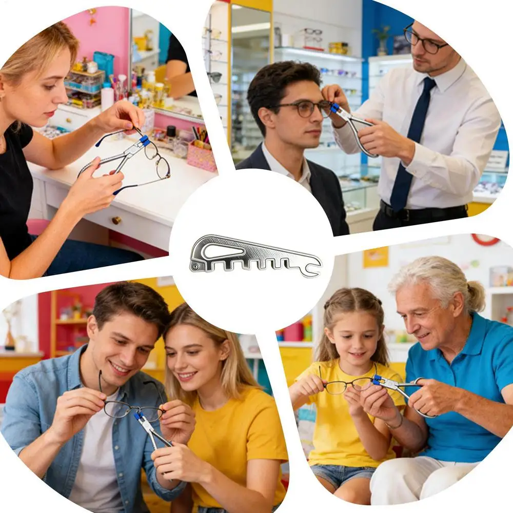 Brillenbügel-Einstellwerkzeug, Brillengestell-Justierwerkzeug, Brillenreparatur-Set für Zuhause, Büro, Schule und Wohnheim – Detail 11
