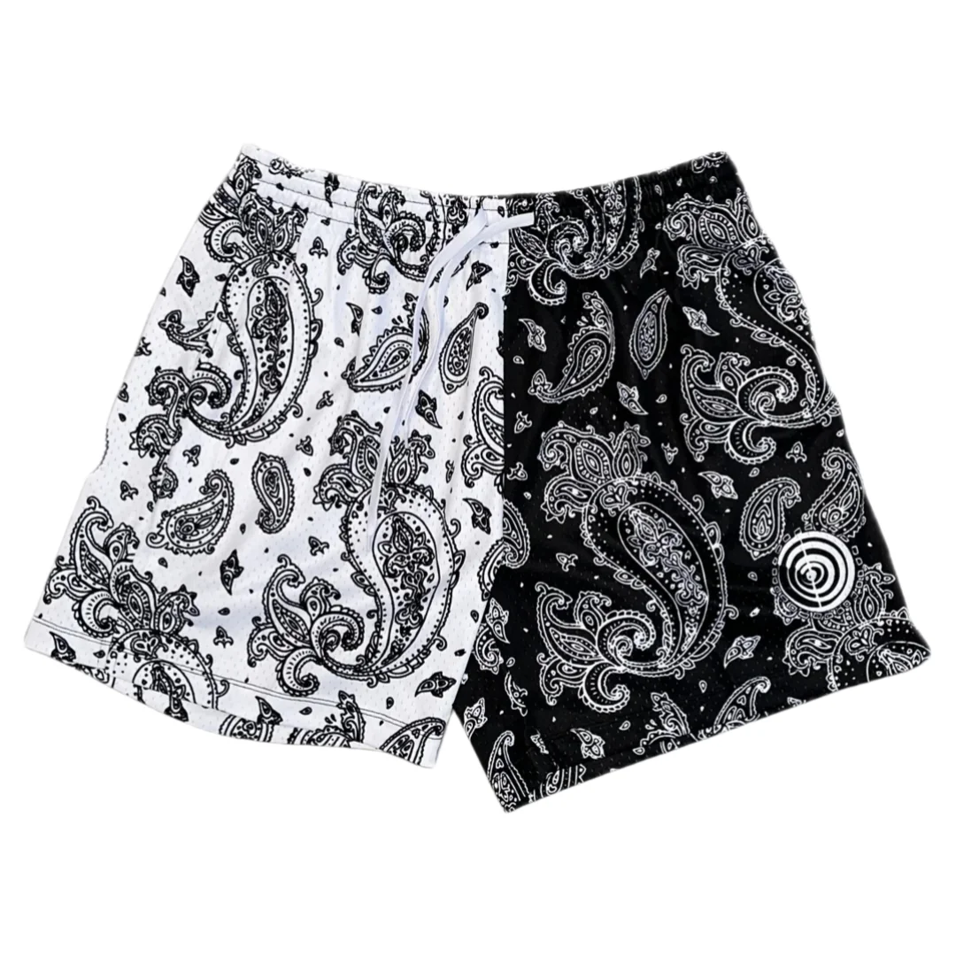 American Street Style Retro Paisley Pattern West Coast Style Shorts Family Matching Summer Quick-drying Casual Athletic Shorts