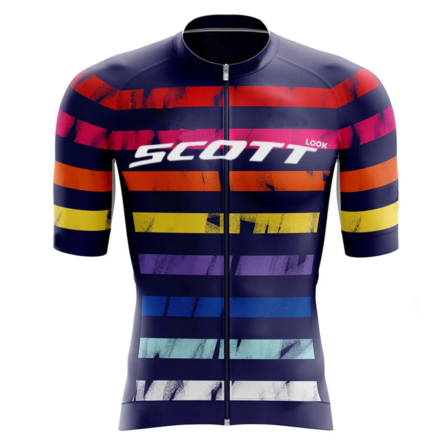 2025 SCOTT LOOK Cycling Jersey Bib Set MTB Uniform Bike Clothing Quick Dry Bicycle Wear Clothes Mens Short Maillot Culotte