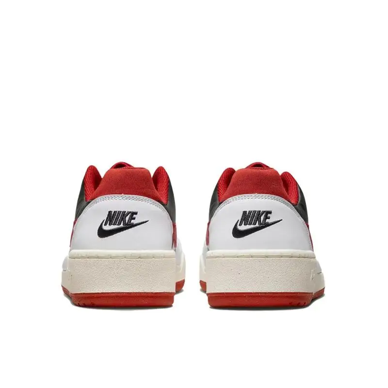 Nike Full Force Low Low Cut trendige, bequeme, einfache und lässige Boardschuhe für Männer und Frauen, Weiß und Rot