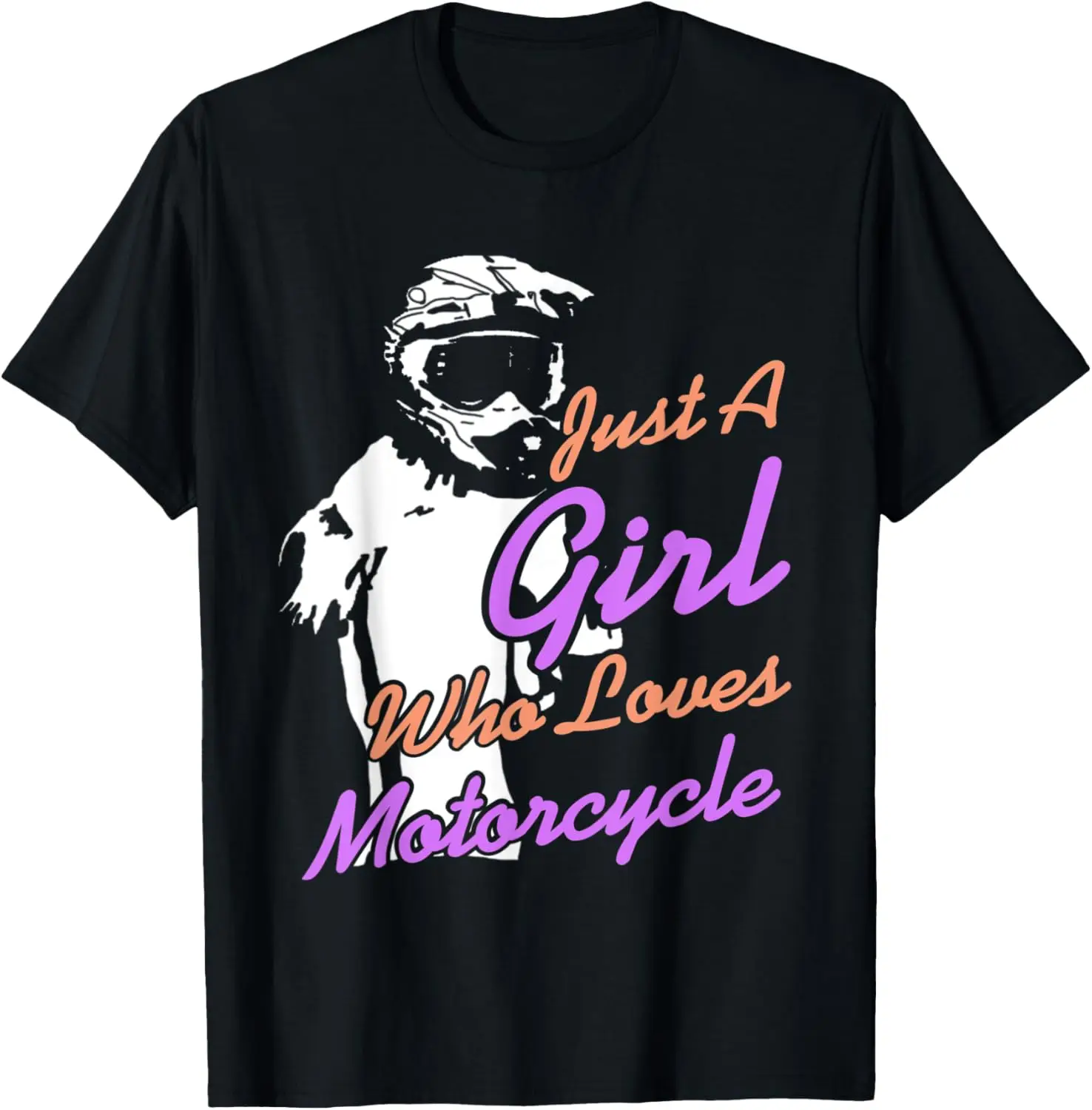 

Just A Girl Who Loves Motorcycle Retro Biker Present Gift T-Shirt Motorcycle