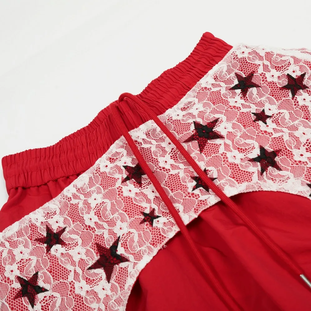 Asymmetrical Designer Patchwork Elastic Waist Pants Trousers for Women Ladies Sloth Oversized Loose Streetwear Grunge Y2k Goth