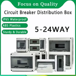 HL Series Junction Box 5/8/12/15/18/24WAY PC Plastic Outdoor Electrical IP65 Waterproof Distribution Box Switch Box