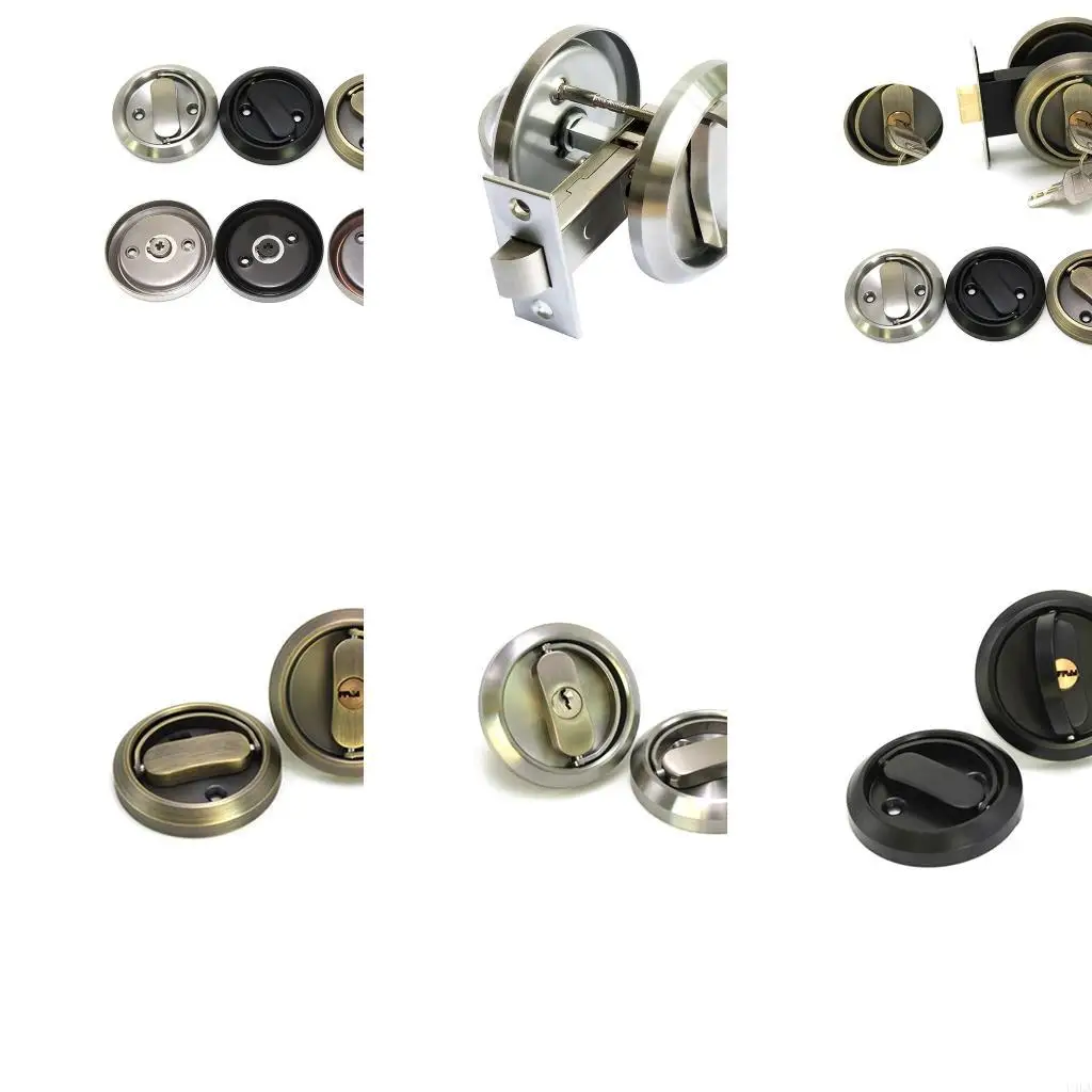 

U4LA Heavy Type Concealed Door Lock Stainless Steel Hardwares Thick Door Handles Lock For Cabinets And Wardrobes