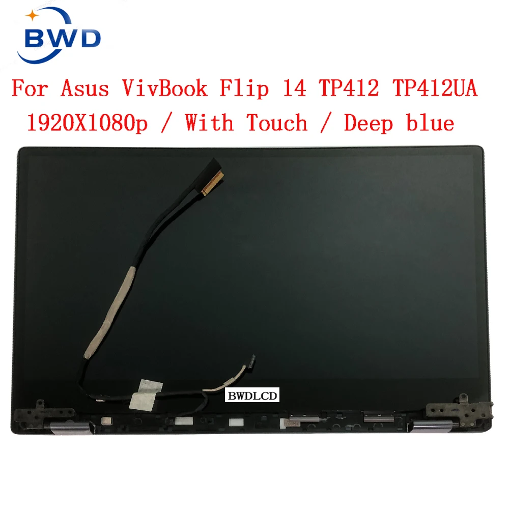 Imagem -04 - Lcd Genuíno para Asus Vivobook Flip 14 Tp412 Tp412u Tp412ua Tp412fa Tp412f Montagem da Tela de Toque 1920*1080 Fhd 14.0
