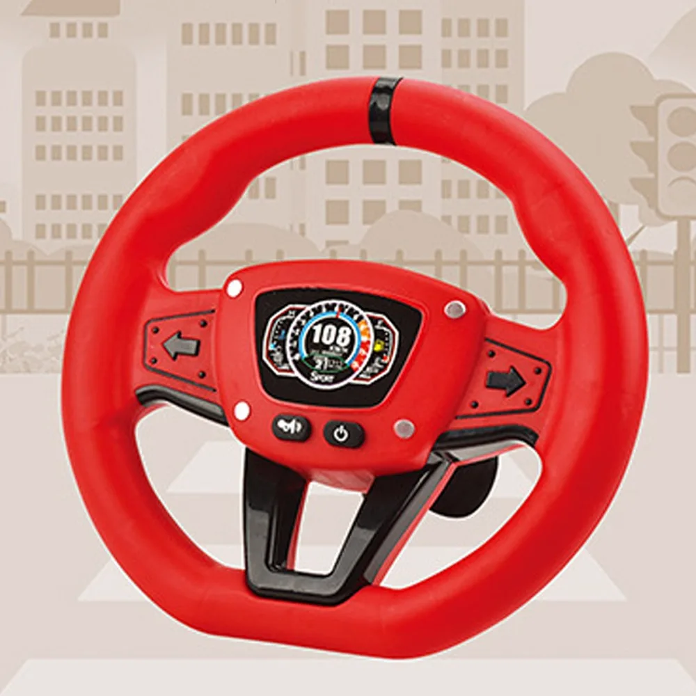

360 ° Rotation Copilot Steering Wheel Multi Functional Early Education Simulation Steering Wheel Toys Simulation Montessori