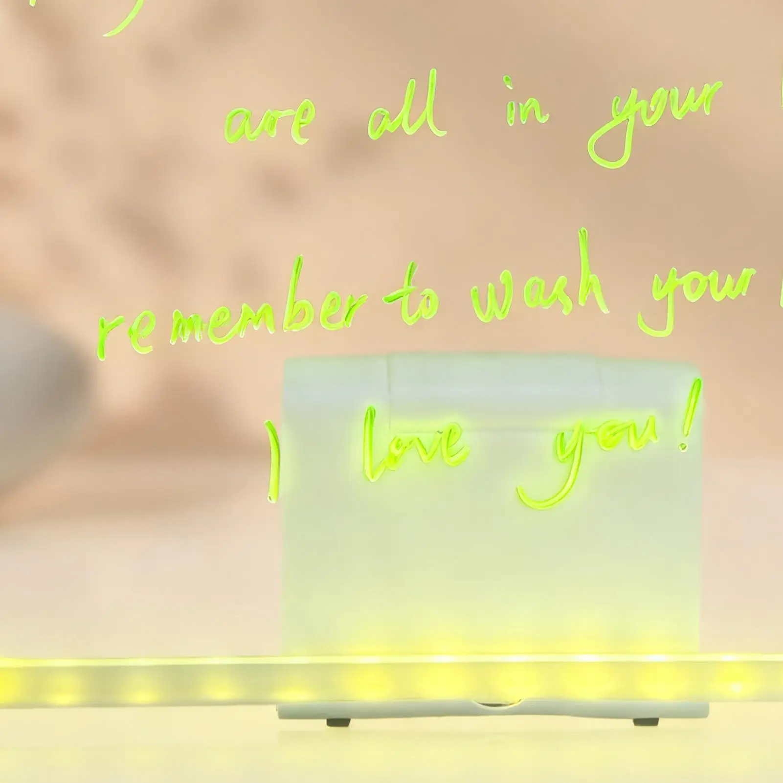 لوحة رسائل Led لوح أكريليك شفاف لوح Led للمسح الجاف مع أقلام 12 لون وحامل قابل للطي للوازم الفنية للشباب والبنات والأولاد #4