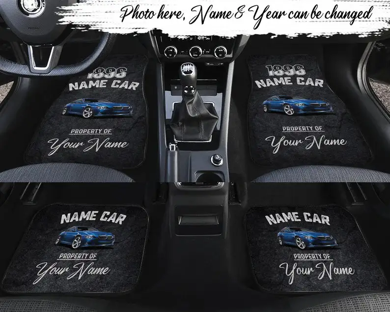 

Custom Car Floor Mat, Personalized Car Mat, Car Accessories, Car Lovers, Car Photo, Customized Name Year, Car Decorations