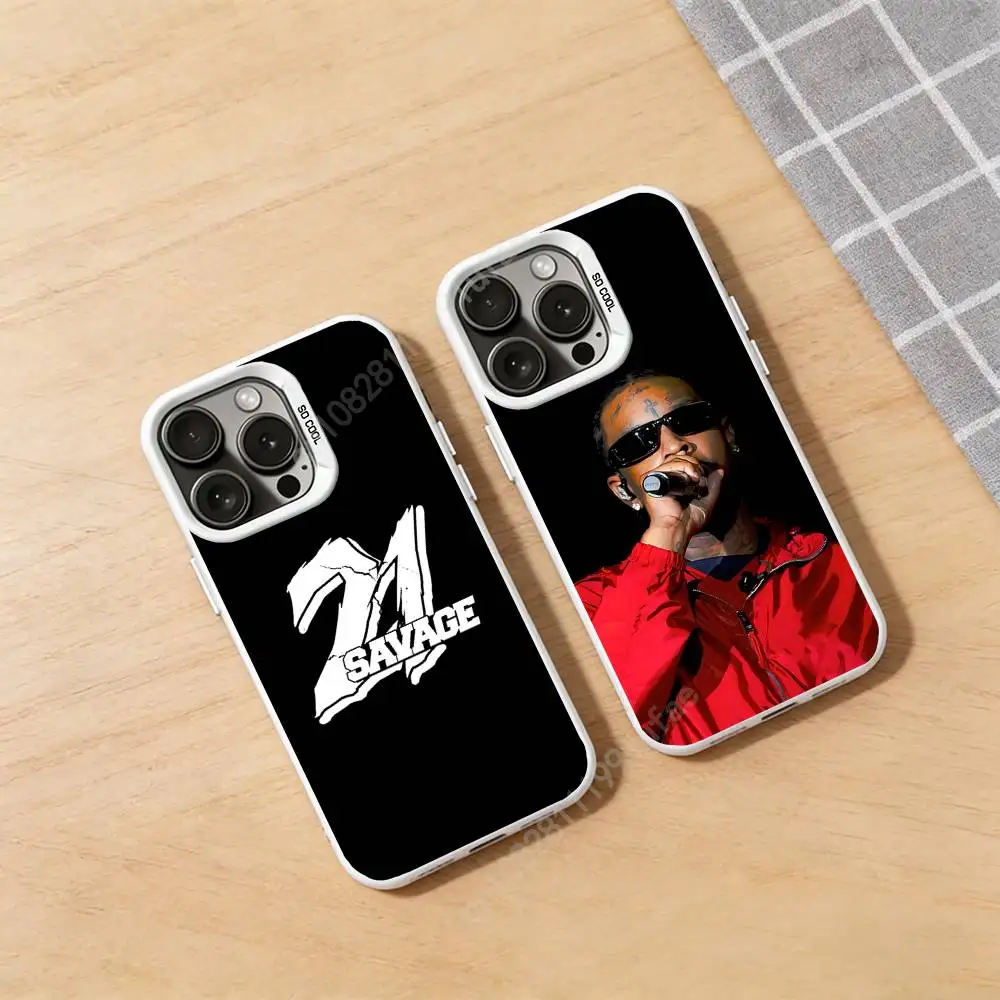 

Rapper 21 S-Savage Phone Case for iPhone 17 16 Max Mini 15 14 13 Pro Plus 12 11 X XS Air Hard Protector