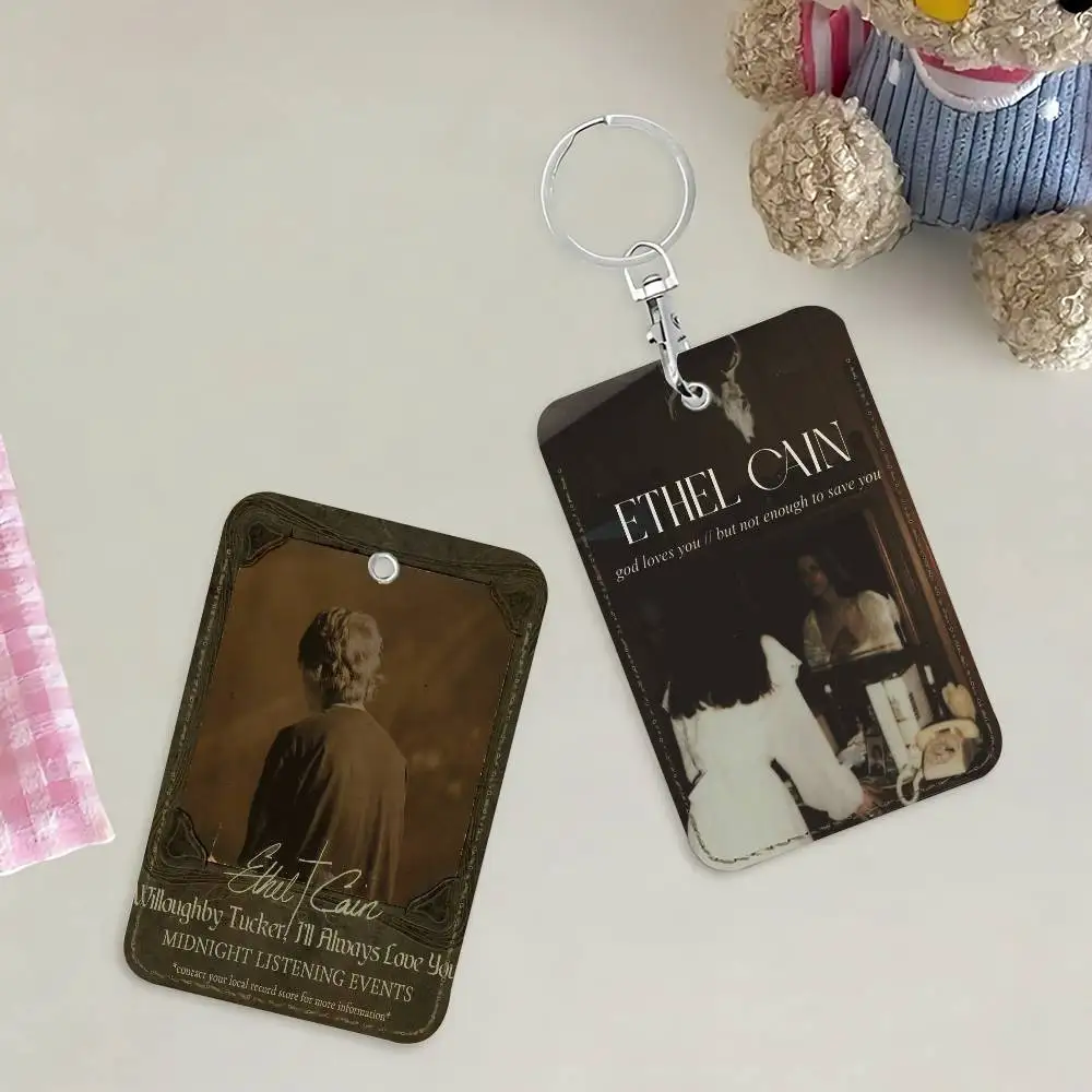 Singer Ethel Cain Card Holder With Keychain Executive Protection For Bank Credit Subway Bus Case