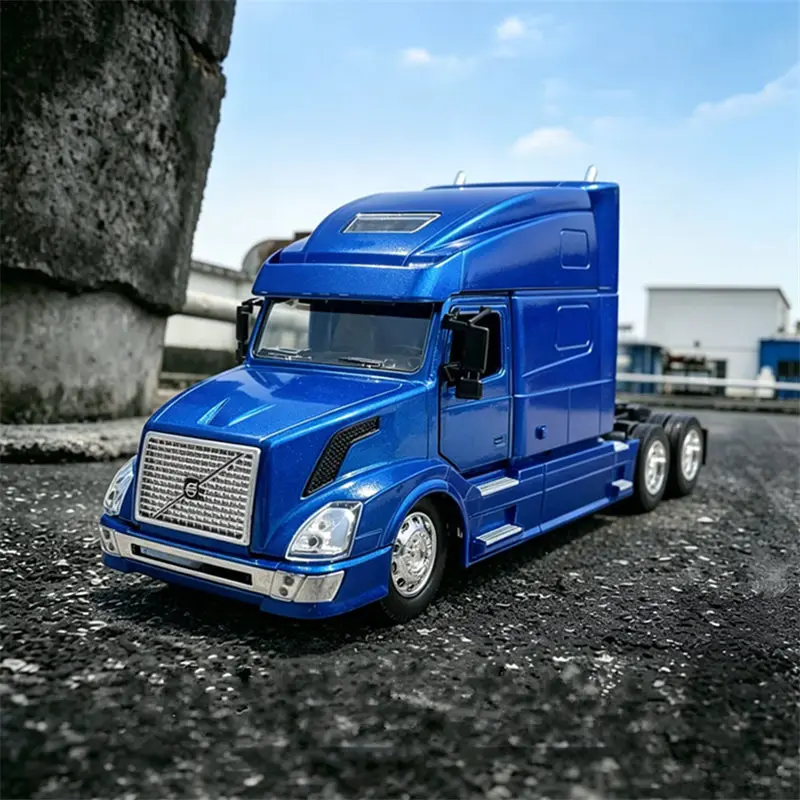 1/32 Alloy Semi Trailer Truck Head Car Tractor Diecasts Metal Heavy Duty Container Truck Transport Vehicles Car Model Simulation