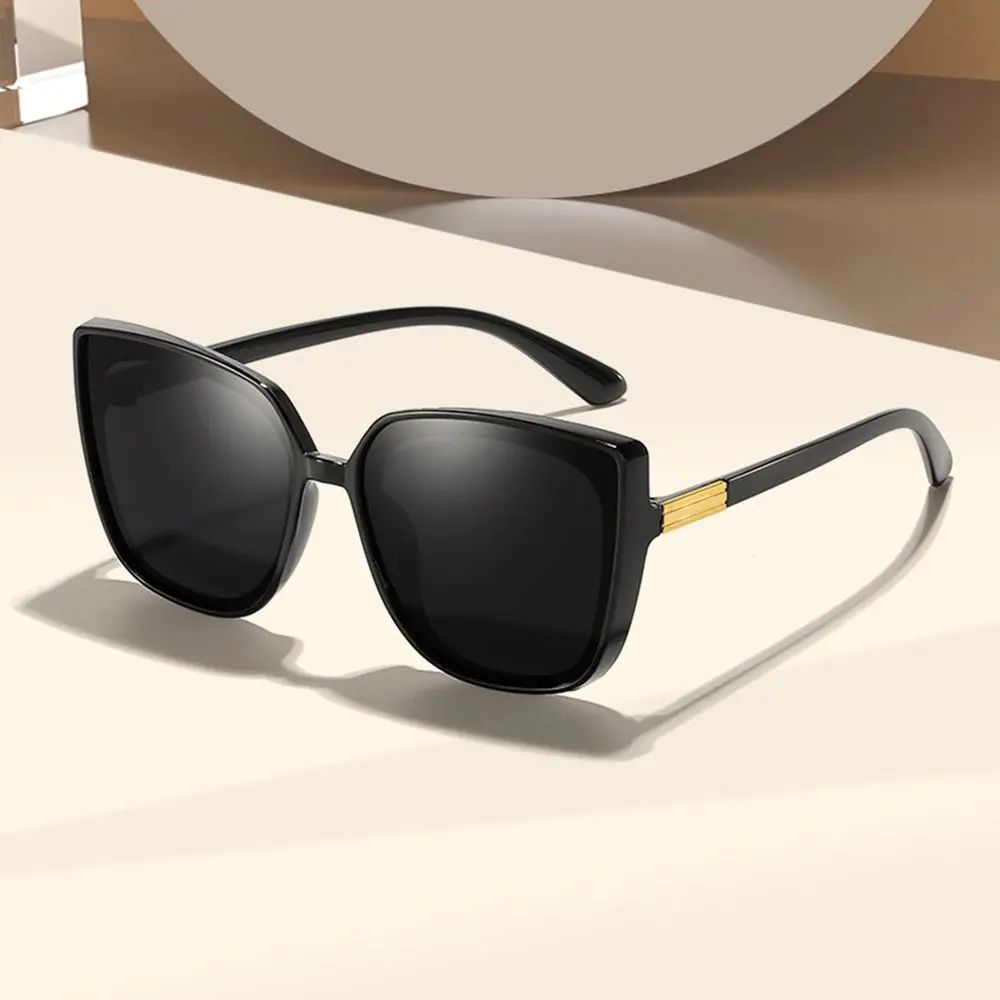 

Fashion Cat Eye Sunglasses Oversized Sun Glasses Big Frame Eyeglasses Vintage Black Shades UV400 Eyewear Motorcycle Goggles