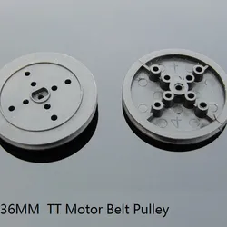 10 pcs/lot 36mm Black Plastic Belt Model Driving Wheel DIY Toys Robot Parts