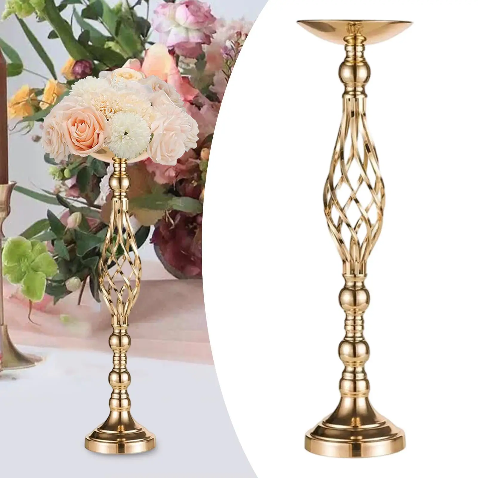 Flower Holder Iron Flower Vase Arrangement Stand Decorative Centerpiece for Dinner Party and Events