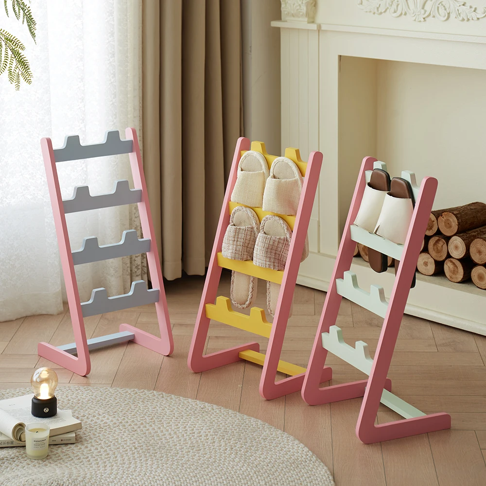 dopamina in legno massello giapponese verticale in legno creativo pantofola rack leggero di lusso nuova porta interna scarpiera posteriore stora