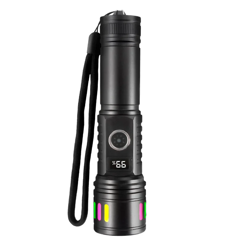 Alloy Flashlight - Long-Range, Ultra-Long Runtime, Fast Charging with Digital Power Display - White Laser Torch, Hot Selling