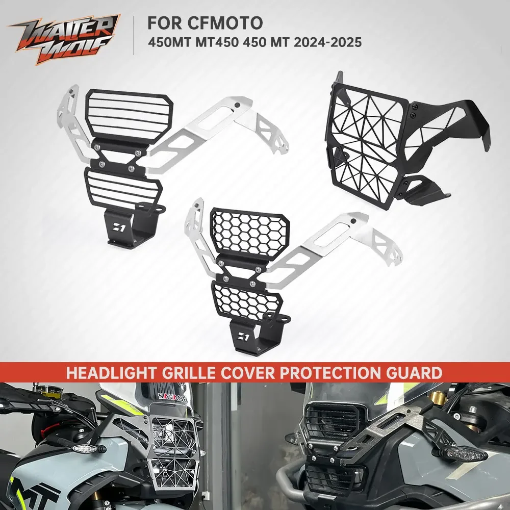 

2025 For CFMOTO 450MT MT450 Headlight Grill Cover Guard Headlamp Protection Front Lamp Lights Protector Motorcycle Accessories