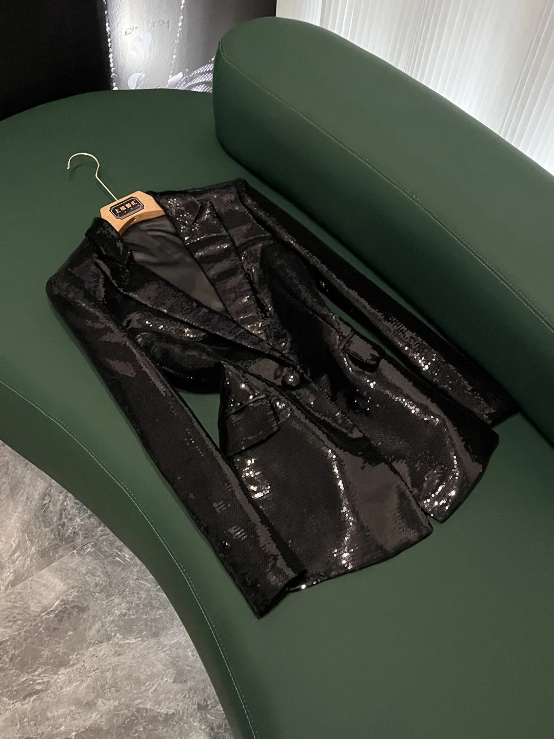 

Новинка 2023 года, свободный костюм Bla с блестками и пайетками на одной пуговице Jaet Star Faion, длинный све