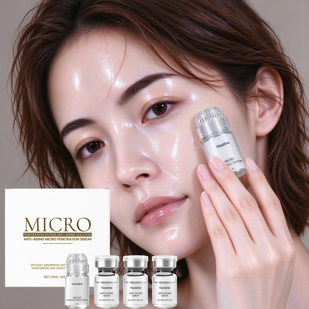 Korean Moisturizing Renewal Set | 1 Tool + 3 Bottles, Firming Anti-Fine Lines