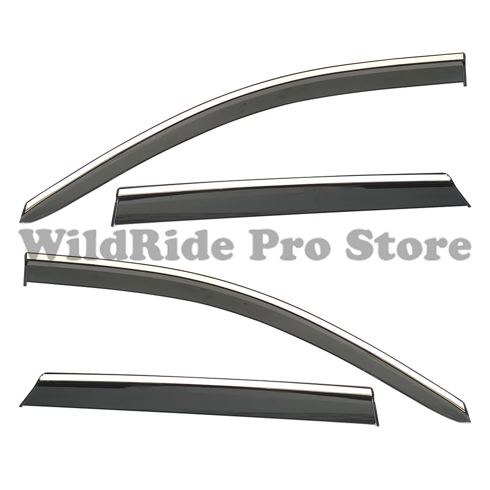 

1 set Tape on Side Window Visor Wind Deflector Rain Guard Vent weather Visors Sun Deflectors Guard for 2016 Nissan Qashqai ventv