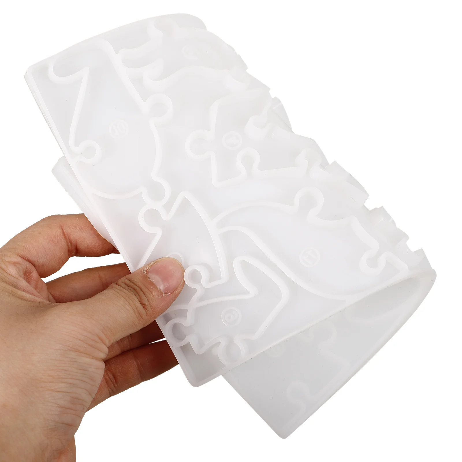 

Silicone Puzzle Mold Dinosaur Design Flexible DIY Casting Mold for Resin Art Craft Projects Decorative Molding