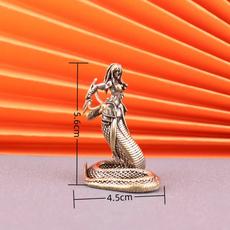 Creative Brass Medusa Ornaments Ancient Greek Snake Female Vintage Crafts Home Office Desk Surface