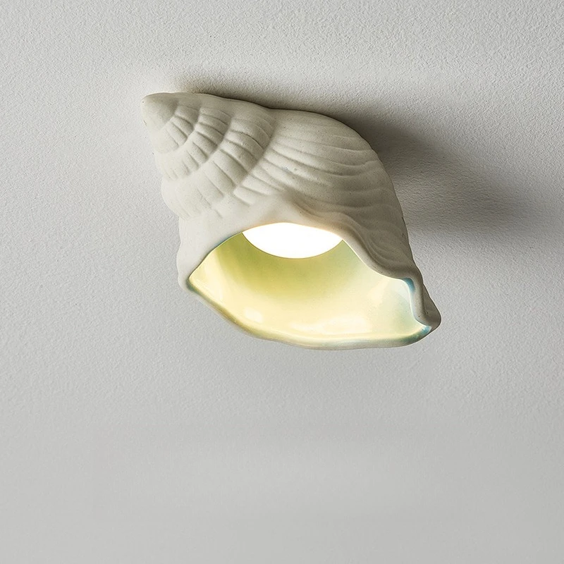 Creative Shell Bird Embedded Tube Home Ceiling Lights Bright Installation Spotlight French Cream Style Corridor LED Ceiling Lamp