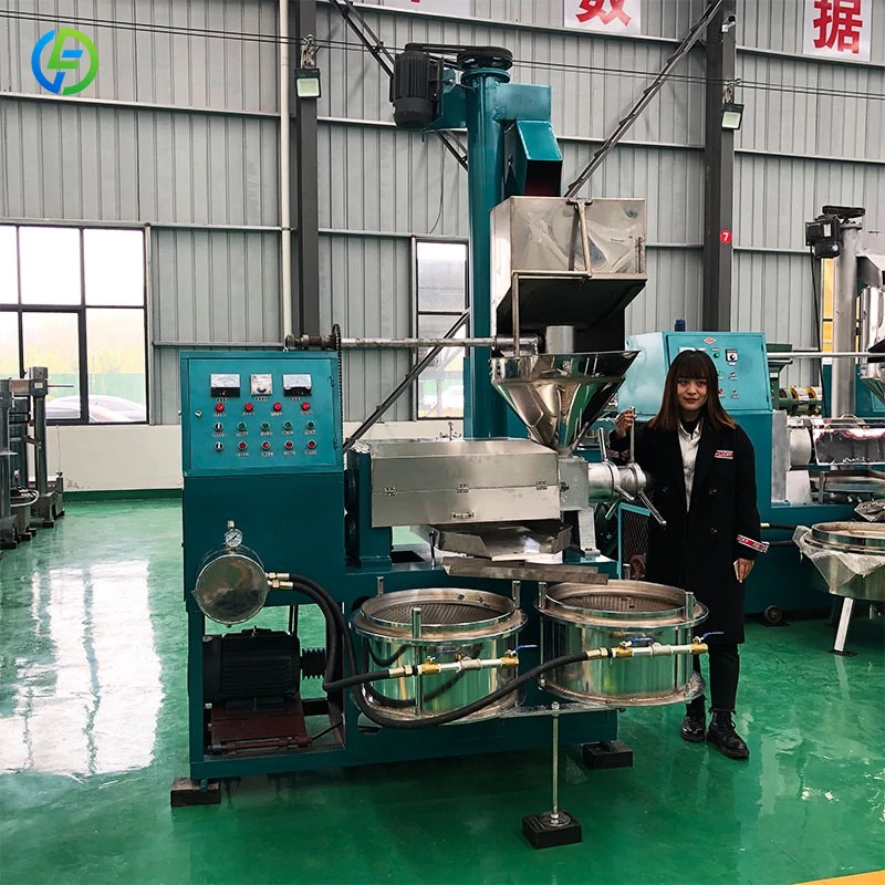 Automatic Integrated Cotton Seeds Peanut Coconut Olive Palm Screw Oil Press Machine FL Customized