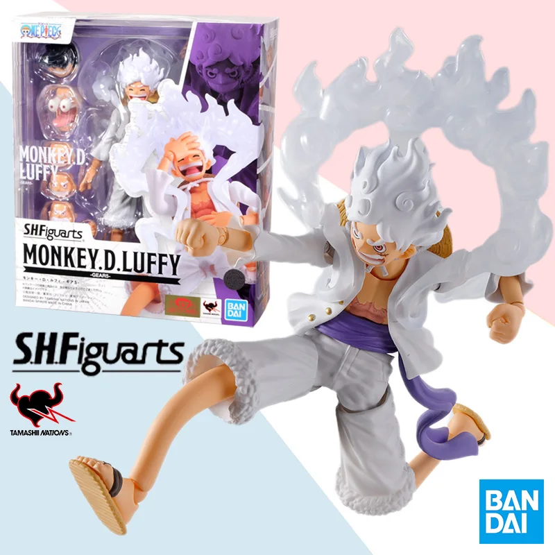 Оригинальные Аниме фигурки Bandai, слитные фигурки, обезьянки D. Luffy Gear 5 Готовая модель набор игрушек подарок для детей