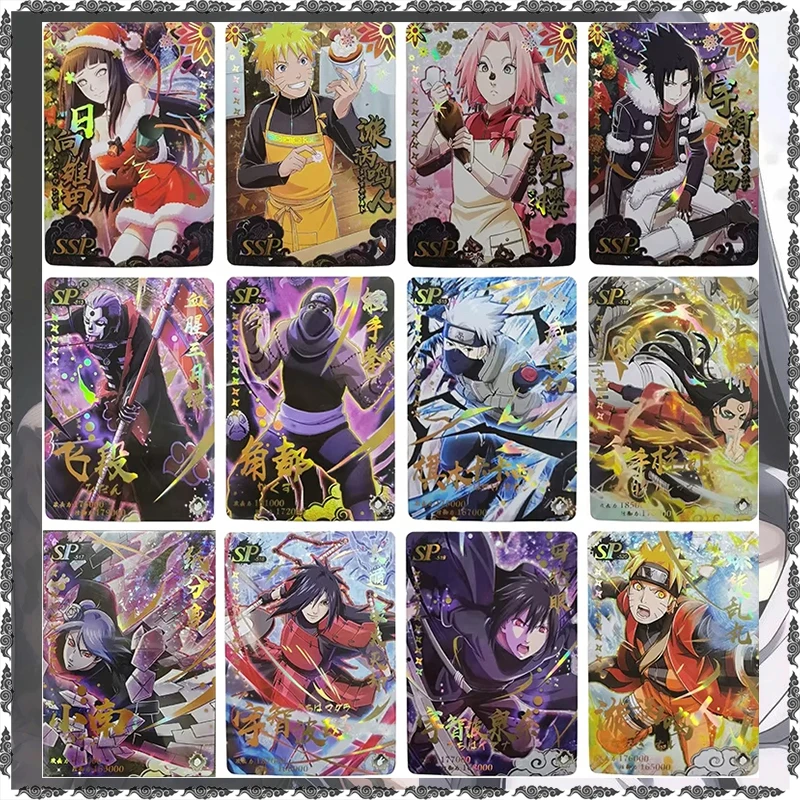 Anime NARUTO Rare SP SSP Refraction Foil Hyuga Hinata Uzumaki Naruto Hidan Toys for man Collectible Cards Birthday Present