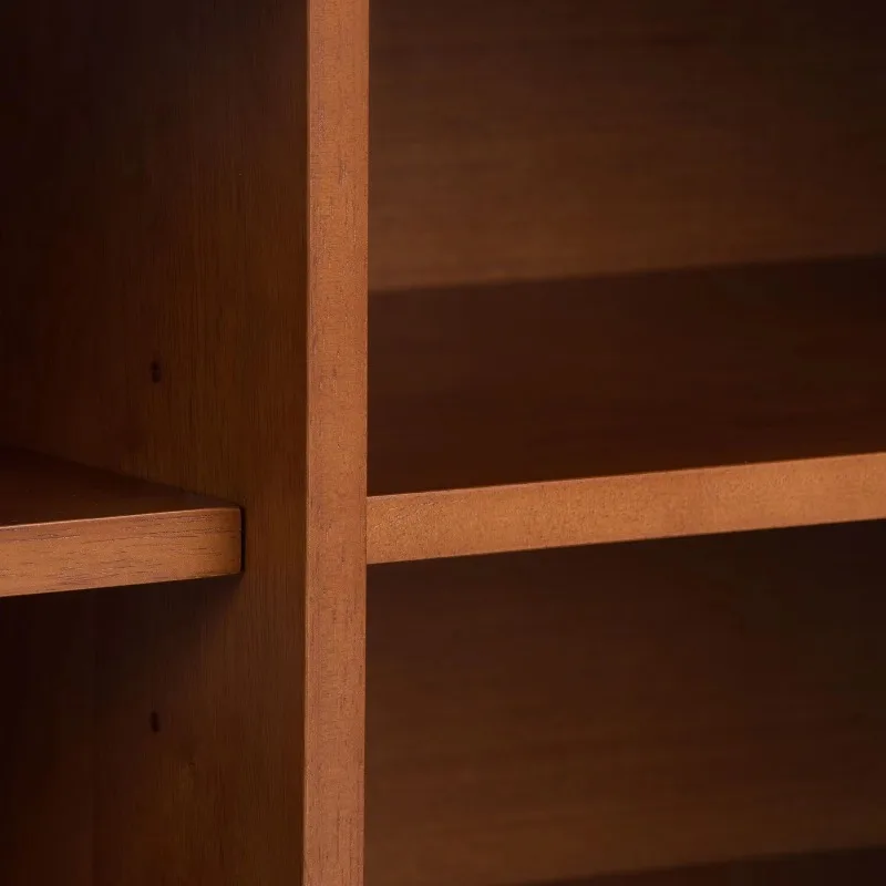 Low TV Media Stand in Teak, Brown Elegant Stylish Furniture Accessories