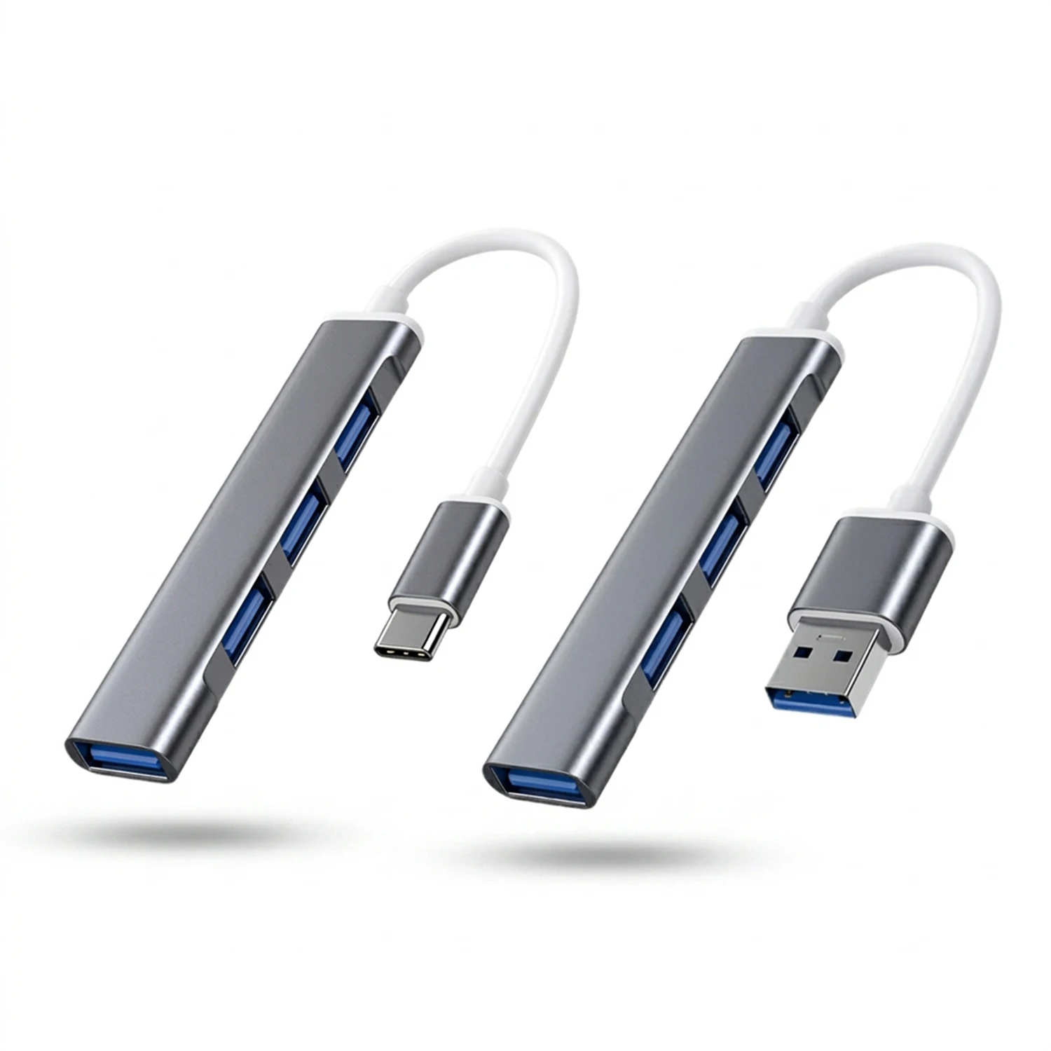 Adaptador Hub USB Tipo-C de 4 Puertos USB 3.0 OTG Multi-Divisor de Alta Velocidad 5Gbps para Notebook, PC, Celular, Tablet, Plug and Play