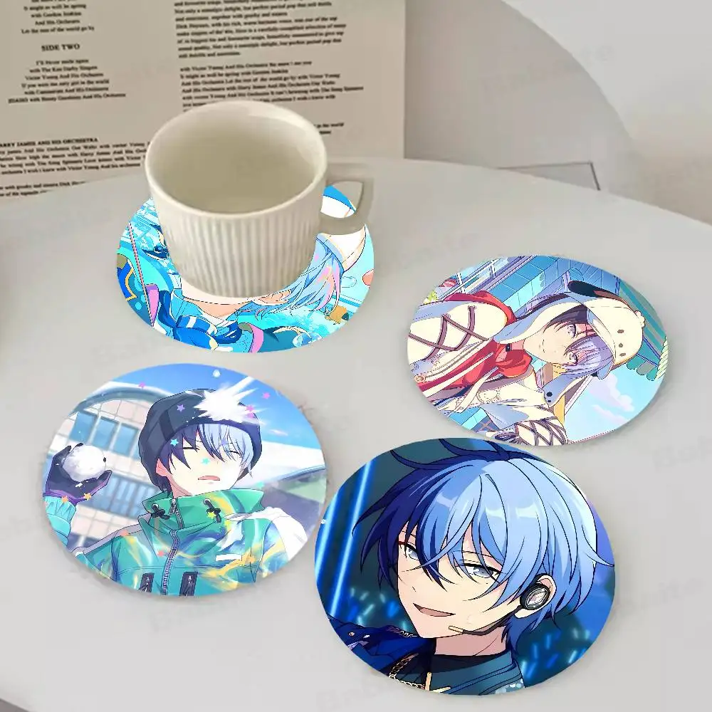 

Vivid BAD SQUAD Aoyagi Toya Natural Coaster Creative Cute Cartoon Absorbent Cushion Coffee Mug Bowl Cushion Insulation Cushion