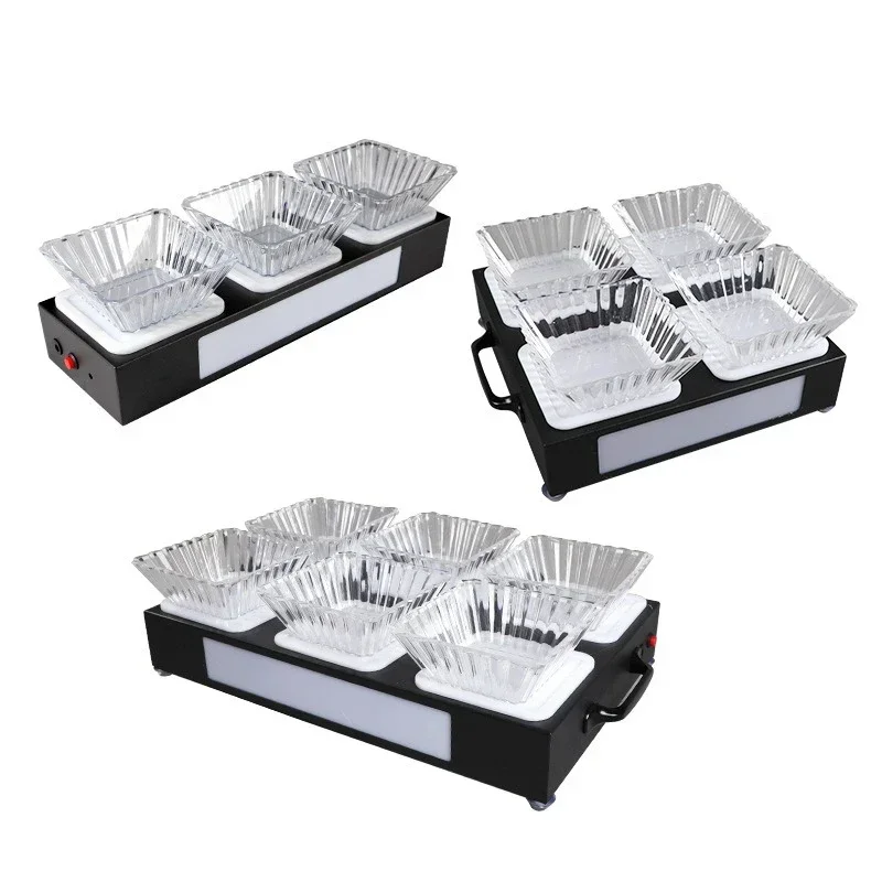 Bar luminous fruit plate KTV multi-layer grid fruit snack stainless steel metal luxury fruit rack