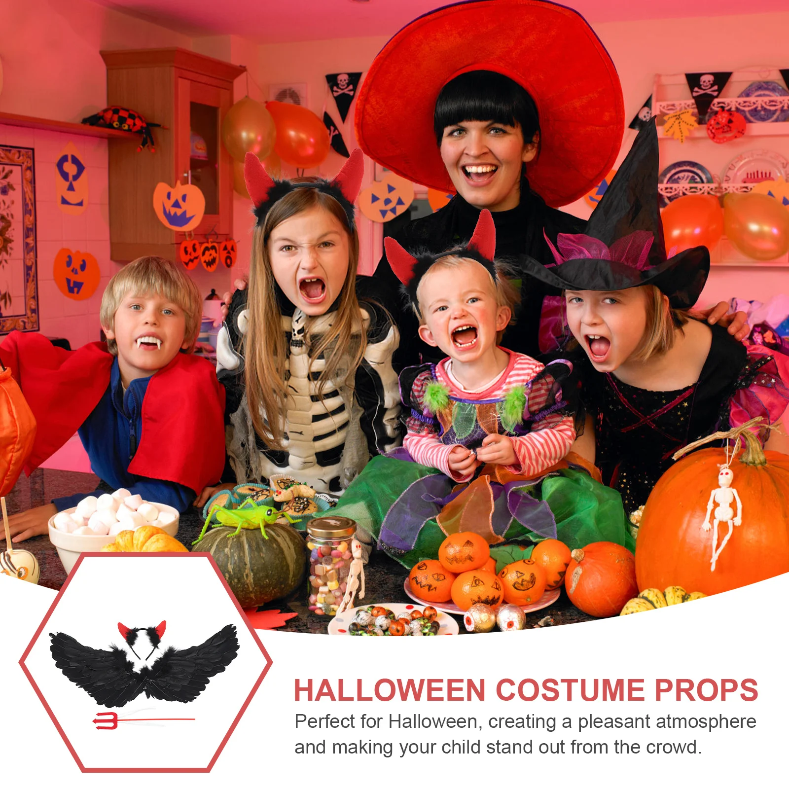 

1 комплект, 1 комплект, детский костюм дьявола, креативный костюм для косплея на Хэллоуин, складной плащ с крыльями для вечеринки, фестиваля, ролевых игр, подарок