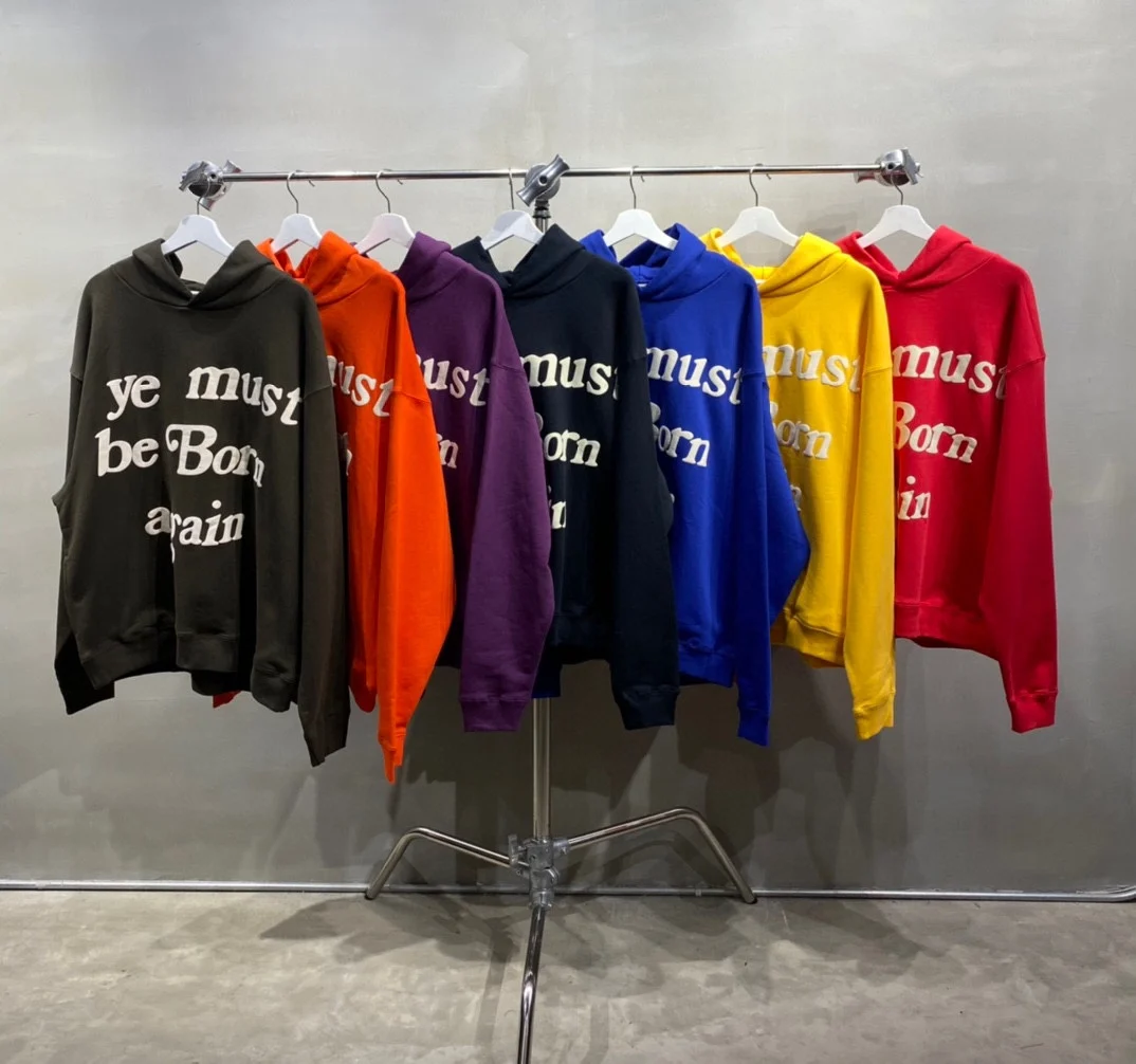 Autumn Ye Must Be Born Again Hoodie Men Women High Quality Foam Logo CPFM Hoodie Kanye West Drake Sweatshirt Thick Pullover