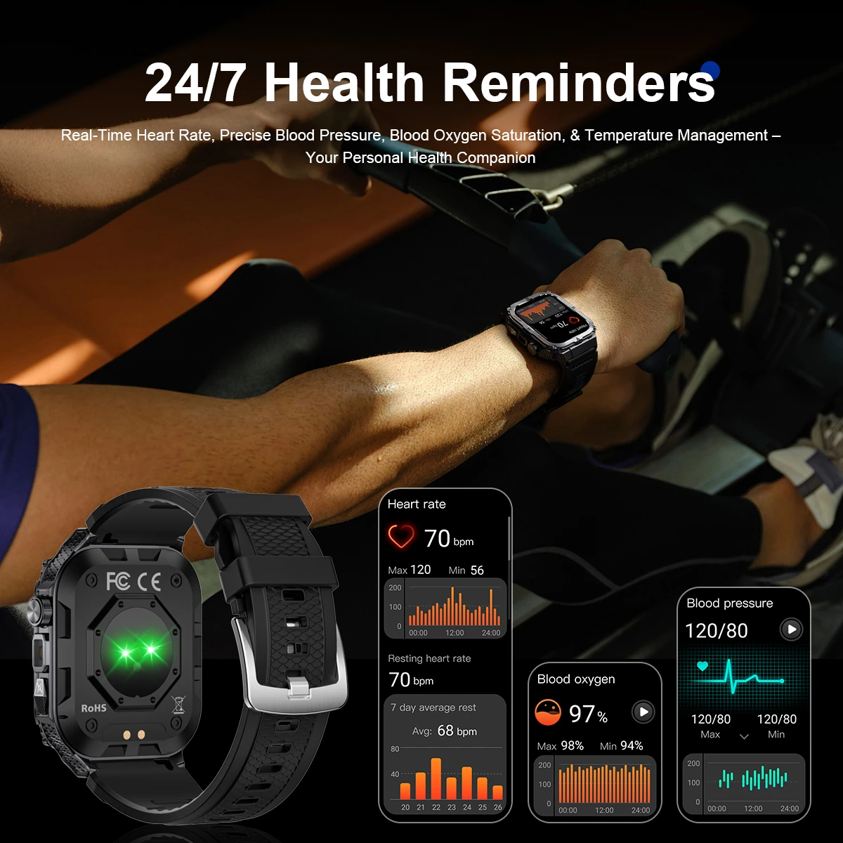 2024 New Outdoor Smart Watch Men 2.01