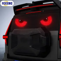 2pcs Car Expression Strobe Warning Light Windshield Interesting Devil's Eye Led Atmosphere Light USB Decorative Ambient Lamp